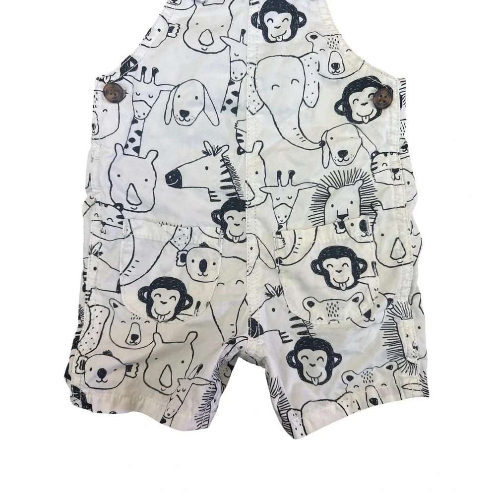 Carters Baby Boy Animal Print Cotton Shortall Overall 9 Months Zoo Whimsical